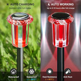 Valentine's Day Solar Lights Outdoor Decorations 10 Pack Candy Color LED Stainless Steel Stake for Pathway Yard | Lumora