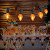 C7 Orange Halloween Lights Outdoor, 25FT LED String Lights with 25 Bulbs, Waterproof Fall Thanksgiving Decor for | Lumora