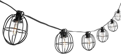 SAFAVIEH Lighting Collection Garnet Black 10-Foot LED Outdoor String Lights
