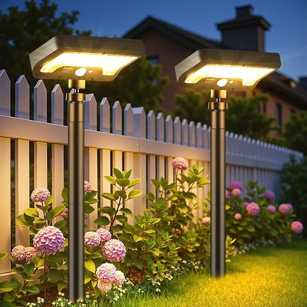 Solar Walkway Lights Outdoor, 92 LEDs Motion Sensor Outdoor Lights,600Lumen Brighter Solar Pathway Light with | Lumora