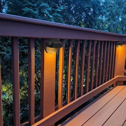 Low Voltage Deck Lights,2.5W 12V AC/DC Aluminum Housing Outdoor Deck Railings Dock Retaining Wall Step Down Lights Warm White Black Color 2 Packs