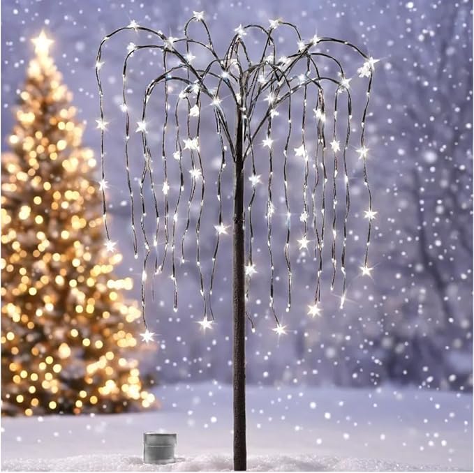 Collections Etc. LED Solar Willow Tree, Outdoor Solar Tree with Colorful Solar-Powered Lights with Adjustable | Lumora