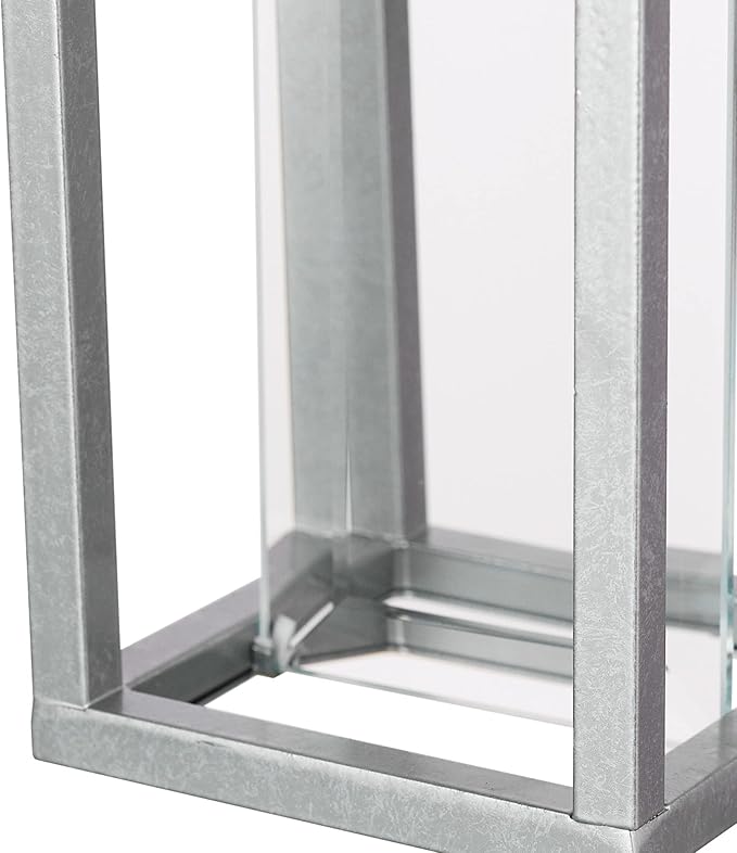 GLOBE Electric 44880 Bowie 1-Light LED Integrated Outdoor Wall Sconce, Galvanized Steel, Bulb Not Included | Lumora