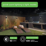 Round Solar Wall Lights - Solar Powered Wall Lamps - LED Lights - PIR Sensor & Two Lighting Modes - Rechargeable | Lumora