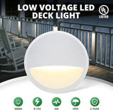 GKOLED Landscape Deck Light, Low Voltage 12V AC/DC Outdoor Patio Lighting, LED 2W Step Light, Die-Casting Aluminium | Lumora