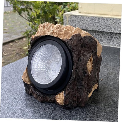 Solar Outdoor Light Simulated Tree Stump Solar Pathway Light Waterproof Garden Decoration 1-Pack for Walkways and Patios