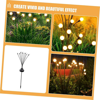 NUOBESTY 2pcs Solar Garden Light Decorative Solar Stake Lamp for Pathway Lawn Patio Easy Installation No Wires Creates Beautiful Outdoor Ambiance