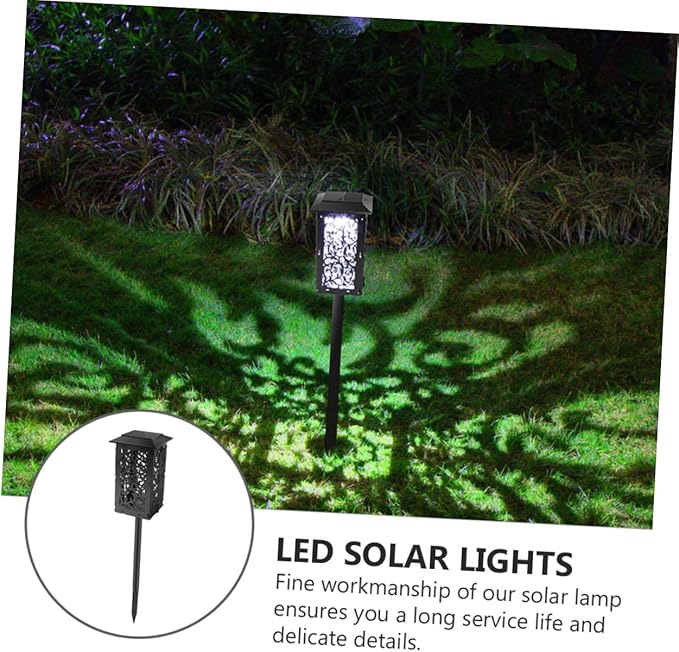 Happyyami Solar Garden Lights Outdoor LED Ground Lamp Lawn Pathway Lighting for Patio Easy Installation No Wiring Weather Resistant Decorative Landscape Illumination