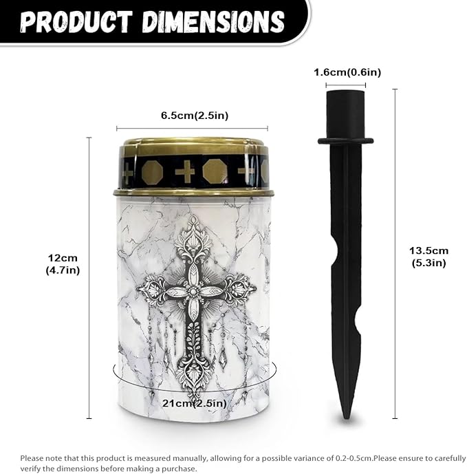 Black Cross Solar Light Outdoor Waterproof Lantern Walkway Solar Powered Flameless Candle Led Light Solar Lights | Lumora