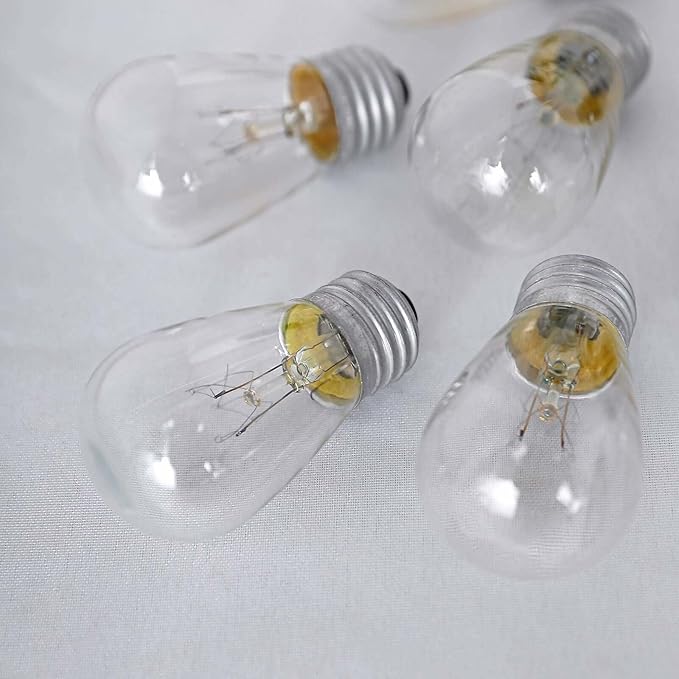 Efavormart 24 Pack | 11W Incandescent Warm White S14 Outdoor String Light Bulbs + 1 Extra Replacement Bulb Free for | Lumora