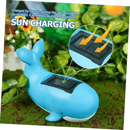 Happyyami Solar Pathway Lights Resin Craft Ornament Led Animal Lamp Patio Decor