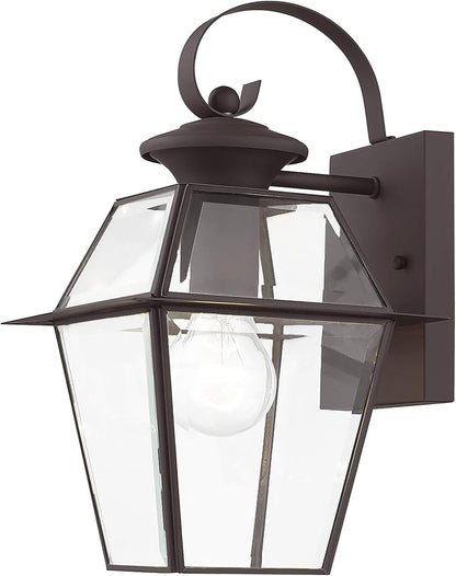 Livex Lighting 2181-07 Westover 1-Light Outdoor Wall Lantern, Bronze