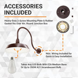 17in. Architectural Bronze Outdoor Gooseneck Barn Light Fixture With 24in. Long Extension Arm - Wall Sconce | Lumora
