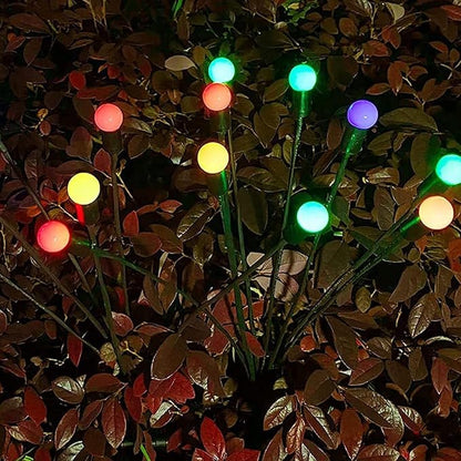 Solar Garden Lights Solar LED String Lights Firefly Solar Lights Outdoor Waterproof Firefly Solar Pathway Lights, Solar Stake Lights Outdoor Garden Decoration Garland Lights Camping Lights Solar Light