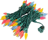 70 Light 24Ft Spring Easter Lights Commercial String Lights C6 LED Strawberry Faceted Bulb – Yellow/Teal/Pink | Lumora