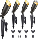 Gardenreet Brass Landscape Lighting - Low Voltage Spotlights Outdoor LED, 12V Wired Uplights, Waterproof Spot | Lumora
