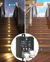 HIBOITEC Low Voltage Deck Lights Recessed Kit 3CCT 2700K-5000K with Transformer Dimmable Timer and Photocell Sensor | Lumora