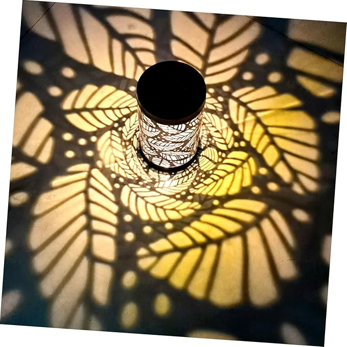 Vaguelly Solar Pathway Light Outdoor Landscape Lighting Leaf Projection Energy-Saving Garden Solar Light