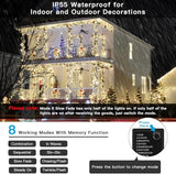 AmyHomie Warm White Christmas Lights, 108Ft 300LED Plug-in Christmas String Lights,8 Modes Waterproof Fairy String | Lumora