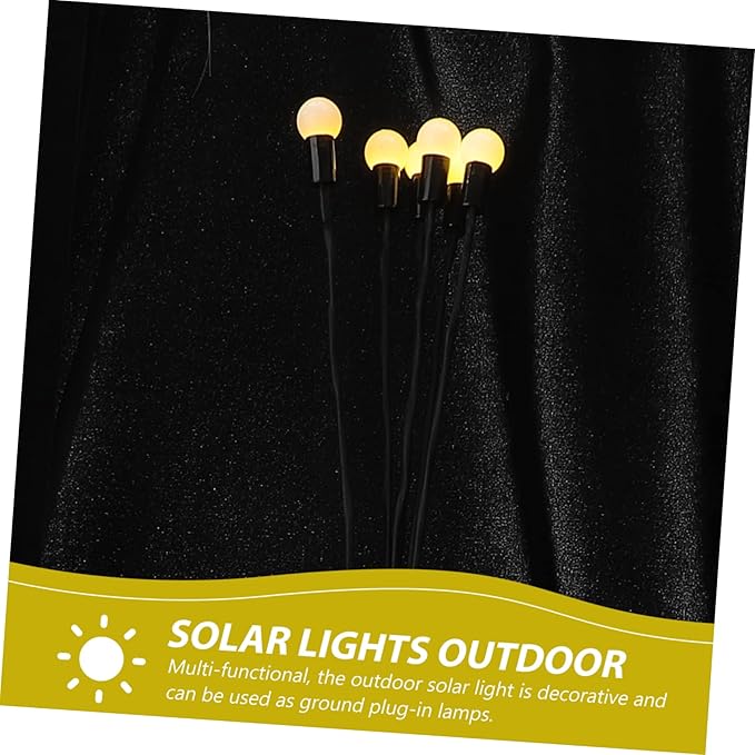 Veemoon 2pcs Solar Garden Lights High Conversion Solar Panel Outdoor Decor for Gardens Patios and Yards Function Decorative Lanterns Warm Light