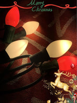 SUNSGNE C7 LED Vintage Christmas Lights, 25ft Outdoor Christmas String Lights with 27 Red and White LED Bulbs(2 | Lumora