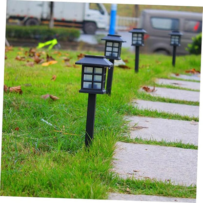 5pcs Solar Powered Pathway Lights Landscape Led Lights for Outdoor Walkway Lawn and Patio Black