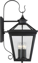 Savoy House 5-142-BK Ellijay Modern Farmhouse Rustic Clear Glass Outdoor Wall Lantern, 4-Light 160 Total Watts, 26" | Lumora