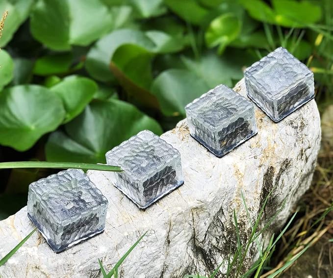 Solar Ice Cube Lights -LED Landscape Crystal Brick Light Waterproof for Outdoor Garden Patio Yard Lawn Pool Path | Lumora