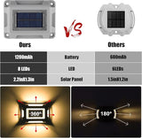 Solar Deck Lights Driveway Dock Lights- 12 Packs Waterproof 1200mAh Solar Powered Outdoor LED Aluminum Dock | Lumora