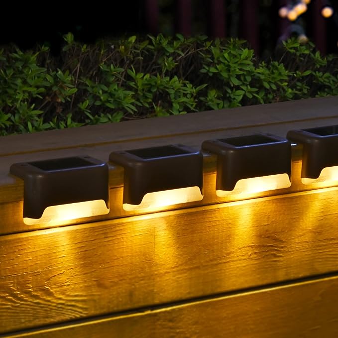 SOLPEX 36 Pack Solar Deck Lights Outdoor, Solar Step Lights Waterproof Led Solars Light for Outdoor Stairs, Step, Fence, Yard, Patio, and Pathway(Warm White)