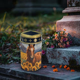 Horse Sunflower Solar Stake Lights Yard Lawn Solar Powered Lights Cemetery Decorations - Outdoor Path Light | Lumora