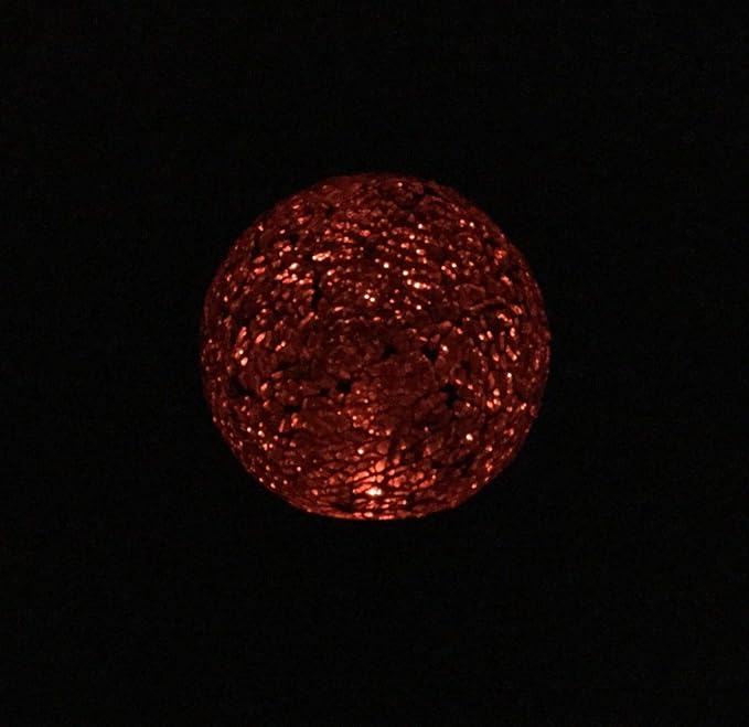 Solar Blue Mosaic Glass Ball Light (Ocean Blue Color), Garden Decor Stake Multi-Color Color Change Yard LED Lamp Light