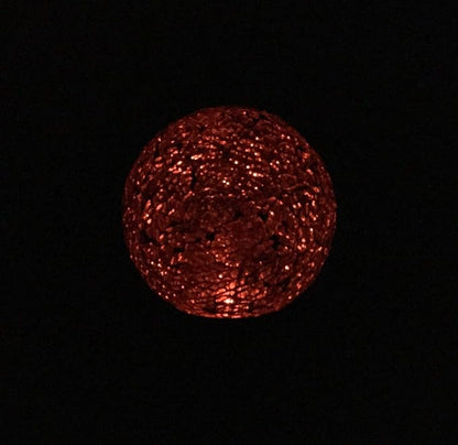 Solar Blue Mosaic Glass Ball Light (Ocean Blue Color), Garden Decor Stake Multi-Color Color Change Yard LED Lamp Light