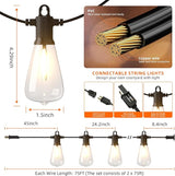 Kawaya Outdoor Lights String LED Patio Lights: 150FT Waterproof Commercial Grade Vintage String Lights for Outside | Lumora