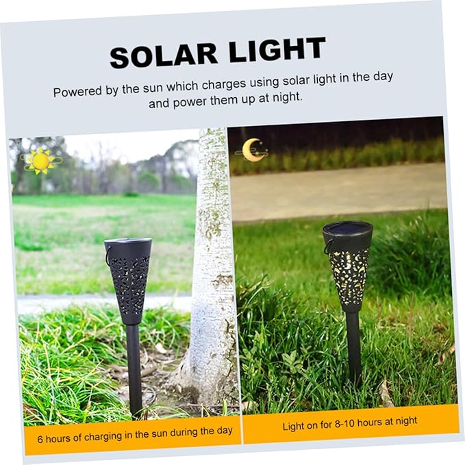 Veemoon Solar Pathway Lights Waterproof Outdoor Solar Garden Lights with Warm White Led, Yard Lawn Landscape Lighting for Patio and Backyard Decor