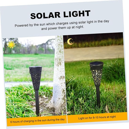 Veemoon Solar Pathway Lights Waterproof Outdoor Solar Garden Lights with Warm White Led, Yard Lawn Landscape Lighting for Patio and Backyard Decor