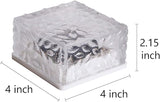 Solar Ice Cube Shaped Brick Light, 4x4x2.15 Inch Ice Cube Shaped Brick Warm White Outdoor Solar Garden Decorative | Lumora