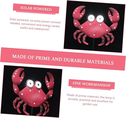 Crab Shape Solar Powered Garden Lamp Charming Outdoor Stake Light for Garden Lawn and Pathway Decor Easy Installation No Wiring Required Present for Family and Friends