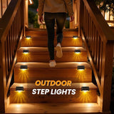 APONUO Solar Deck Lights 16 Pack, Solar Lights Outdoor Waterproof Led Solar Step Lights for Outside | Lumora