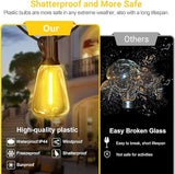 LAMPHOME 26Ft ST38 Outdoor String Lights, Yellow Patio Lights with 12+1 ST38 Edison Bulbs, LED Shatterproof String | Lumora