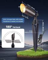 Solid Brass Outdoor Landscape Spotlight 12V Wired Low Voltage Spot Lights with 5W MR16 LED Bulb Warm White | Lumora