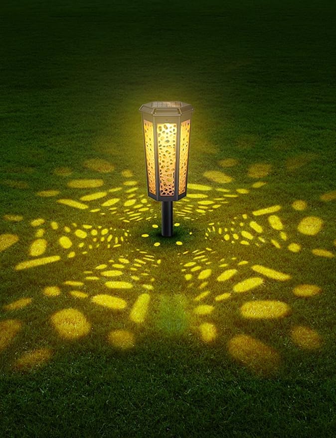 cjc Solar Pathway Lights, Auto On/Off Waterproof Outdoor Solar Garden Lawn Lights 2 Working Modes Decorative LED Landscape Lights for Path, Patio, Yard, Lawn, Walkway, Driveway, Pool, Set of 8