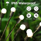 Warm-4Pack 32LED Firefly Warm Changing Lights,Garden Solar Lights Outdoor Decorative,Yard Waterproof Solar | Lumora