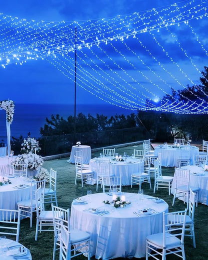 355FT 900 LED Blue Christmas Lights, Extra Long Outdoor String Lights Waterproof, Timer & Memory, 8 Modes Dimmable Plug in Fairy Lights for Outside Tree Wedding Patry Holiday Decorations