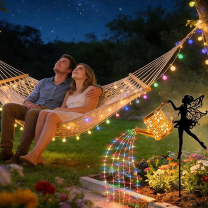 Solar Watering Can Lights | Rustproof LED Ambient Lighting - Outdoor LED Solar Powered Fairy Lights - for Yard Lawn Patio Porch Pathway Walkway Park Balcony Party Birthday Women Mom Grandma