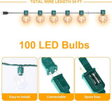 Afirst LED Outdoor String Lights Waterproof with 100 Bulbs, 34ft Patio Lights for Garden Backyard Porch Holiday | Lumora