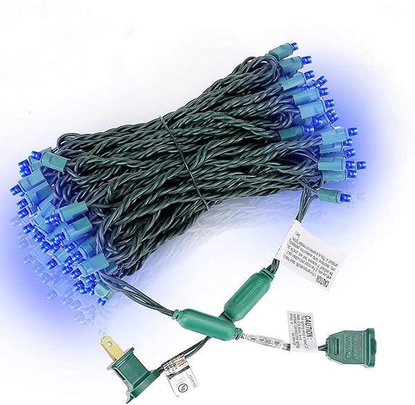 100 Count Blue LED Christmas Lights 50ft 5mm Blue, Waterproof, Indoor/Outdoor, UL, IP65 | Lumora