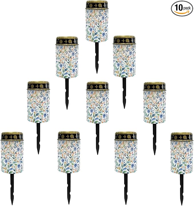 Leaves Blue Solar Light Outdoor Waterproof Solar Garden Lights Landscape Lighting Pathway Lights for Yard Patio Solar-Powered Fairy Lights for Outside,Warm White