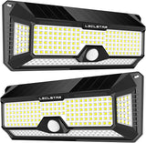 LECLSTAR Solar Outdoor Lights - 4000Lm 268 LED Security Lights with 4 Wide Angle, Motion Sensor Lights for Outside | Lumora
