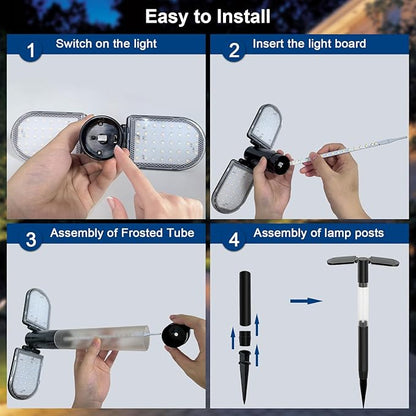 Outdoor Solar Pathway Lights, Warm White and Cool White, Landscape Lighting with Stakes